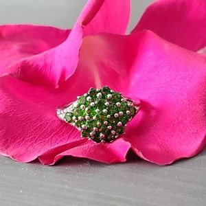 Robyn • Russian Diopside & Diamond Ring